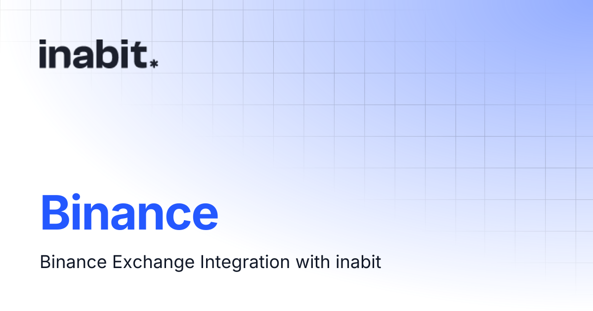 Binance | API Reference | inabit API Docs