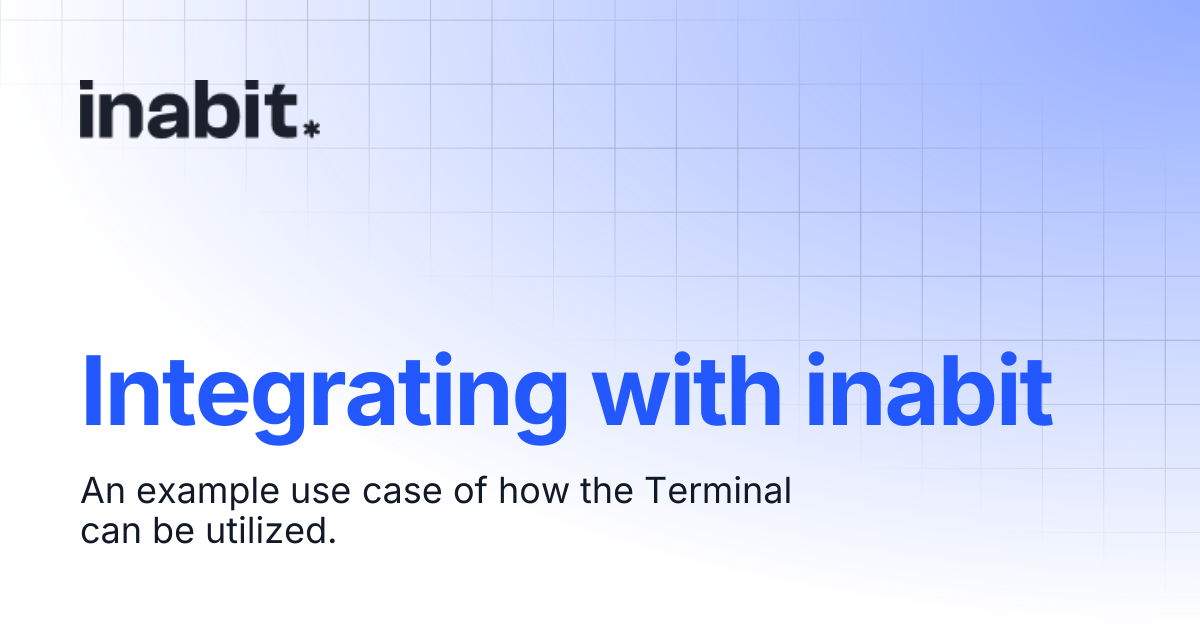 Integrating with inabit | Terminal | inabit API Docs