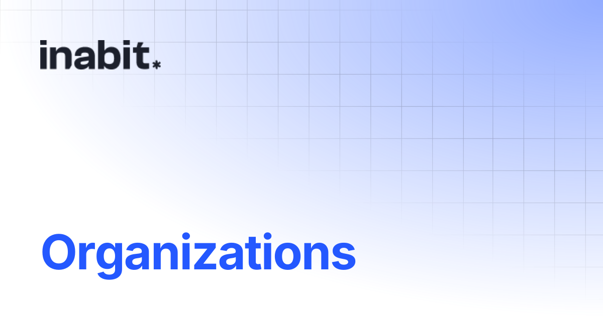 Organizations | inabit API Docs